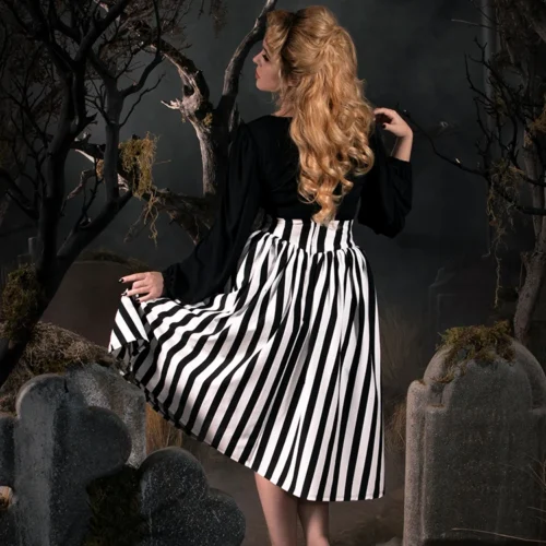 Sleepy Hollow™ The Katrina Skirt In Black And White -Elegant Ladies Wear Katrina Skirt 1