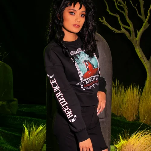 FINAL SALE - BEETLEJUICE™ Lydia Strange LS Cropped Sweatshirt