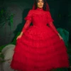 Beetlejuice Beetlejuice™ Lydia Deetz Wedding Dress In Red -Elegant Ladies Wear Lydia Wedding 3