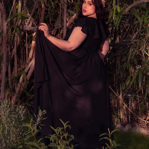 Mythical Goddess Gown In Black -Elegant Ladies Wear Mythical Goddess Black 1
