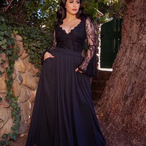 Mythical Maxi Skirt In Black Chiffon -Elegant Ladies Wear Mythical Maxi 2