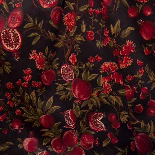 Heroine Maxi Dress In Pomegranate Print 36 Heroine Maxi Dress In Pomegranate Print -Elegant Ladies Wear Pom Print