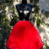 Vintage Style Crinoline In Red 2 Vintage Style Crinoline In Red -Elegant Ladies Wear Red Crinolin 2