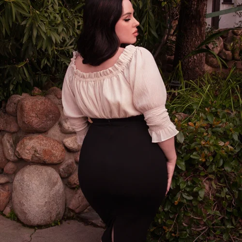 FINAL SALE - Ritual Peasant Top In Papyrus -Elegant Ladies Wear Ritual Top Cr 12