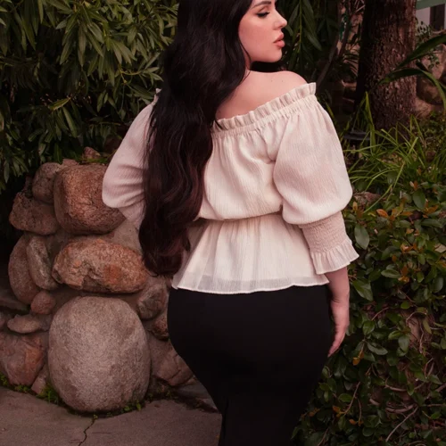 FINAL SALE - Ritual Peasant Top In Papyrus -Elegant Ladies Wear Ritual Top Cr 14