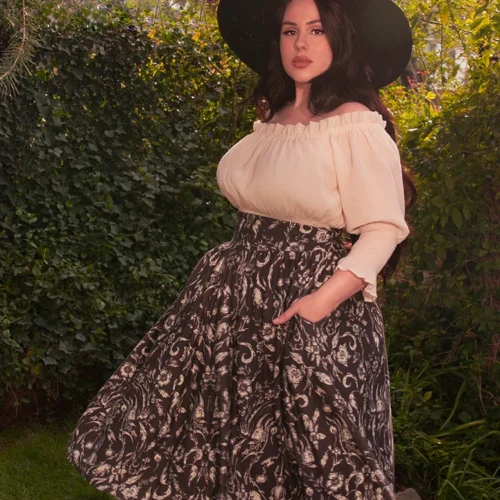 FINAL SALE - Ritual Peasant Top In Papyrus -Elegant Ladies Wear Ritual Top Cr 7