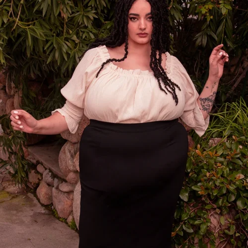 FINAL SALE - Ritual Peasant Top In Papyrus -Elegant Ladies Wear Ritual Top Cr 9