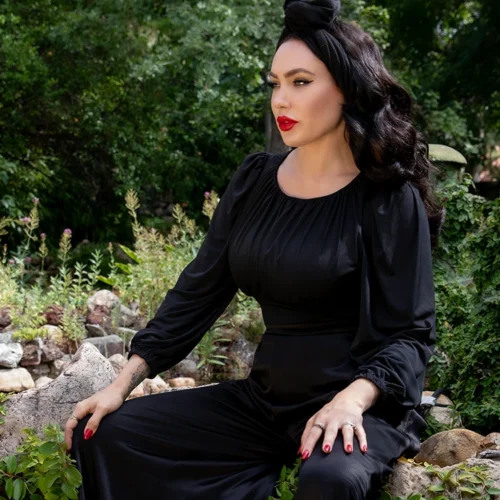 Salem Top In Black 38 Salem Top In Black -Elegant Ladies Wear Salem Top Black 3