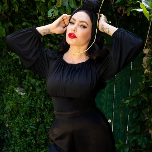 Salem Top In Black 40 Salem Top In Black -Elegant Ladies Wear Salem Top Black 4