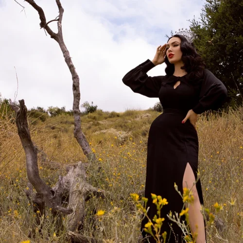 FINAL SALE - Opera Satin Gown In Black