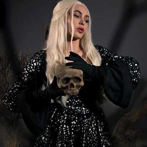 FINAL SALE - Sleepy Hollow™ Lady Van Tassel Guipire Lace Dress -Elegant Ladies Wear Sleepy Hollow Van Tassle 5