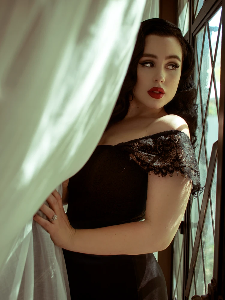 Southern Gothic Bustier Top In Black 6 Southern Gothic Bustier Top In Black - Image 4