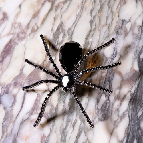 FINAL SALE - Black Widow Rhinestone Spider Brooch - BLACK 12 FINAL SALE - Black Widow Rhinestone Spider Brooch - BLACK -Elegant Ladies Wear Spider Brooch 4