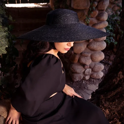 Thistle Two Piece Set In Black Chiffon -Elegant Ladies Wear Thistle Set Black 3