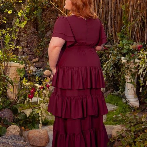 Underworld Dress In Wine Red -Elegant Ladies Wear Underworld Dress Wine 1