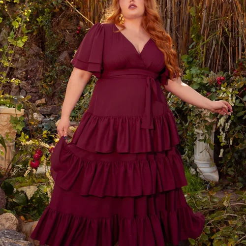 Underworld Dress In Wine Red -Elegant Ladies Wear Underworld Dress Wine 4