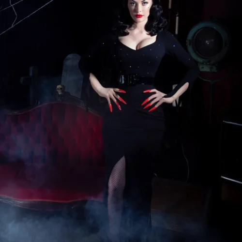 Vampira® Show Gown By La Femme En Noir -Elegant Ladies Wear Vampira Show Gown 10