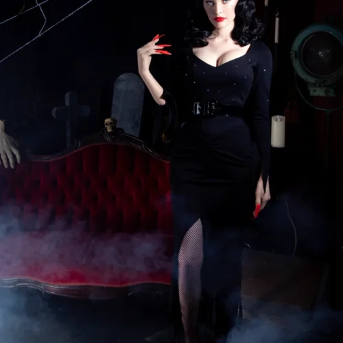 Vampira® Show Gown By La Femme En Noir -Elegant Ladies Wear Vampira Show Gown 11