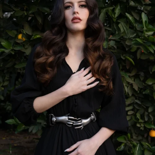 Victorian Hands Belt In Antique Pewter -Elegant Ladies Wear Victorian Belt Pweter 1