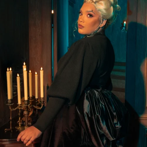 Victorian Cycling Pullover Sweater In Black -Elegant Ladies Wear Victorian Pullover Sweater 1