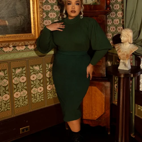 Victorian Cycling Pullover Sweater In Hunter Green -Elegant Ladies Wear Victorian Sweater Green 10 2c10a870 a9a1 4fad a134 924416742da0