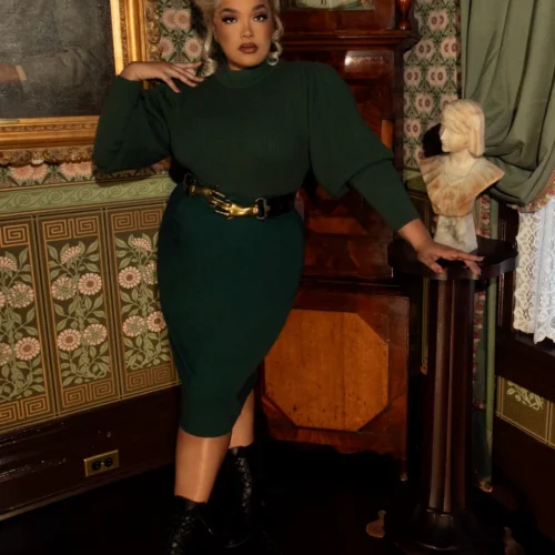 Victorian Cycling Pullover Sweater In Hunter Green -Elegant Ladies Wear Victorian Sweater Green 8 372a7eae 8b93 4588 92b8 938876118918