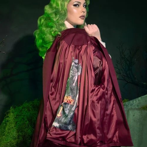 Beetlejuice Beetlejuice™ Wedding Blazer In Burgundy 11 Beetlejuice Beetlejuice™ Wedding Blazer In Burgundy -Elegant Ladies Wear Wedding Suit Jacket 2