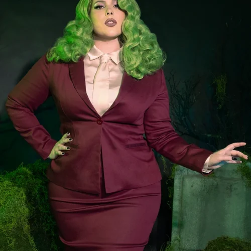 Beetlejuice Beetlejuice™ Wedding Blazer In Burgundy 14 Beetlejuice Beetlejuice™ Wedding Blazer In Burgundy -Elegant Ladies Wear Wedding Suit Jacket 3