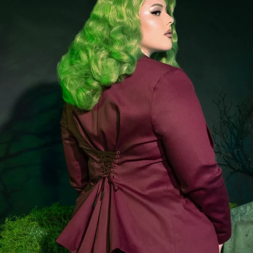 Beetlejuice Beetlejuice™ Wedding Blazer In Burgundy 15 Beetlejuice Beetlejuice™ Wedding Blazer In Burgundy -Elegant Ladies Wear Wedding Suit Jacket 6