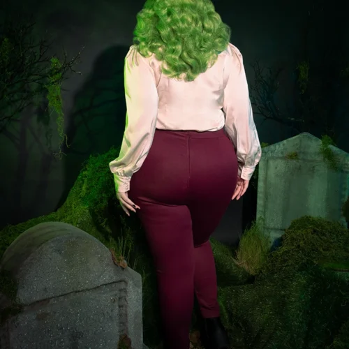 Beetlejuice Beetlejuice™ Wedding Pants In Burgundy -Elegant Ladies Wear Wedding Suit Pants 2