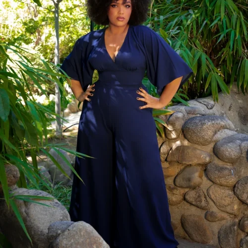 FINAL SALE - Black Widow Palazzo Pants In Navy 13 FINAL SALE - Black Widow Palazzo Pants In Navy -Elegant Ladies Wear Wide Leg Navy 3