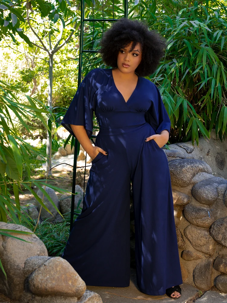 FINAL SALE - Black Widow Palazzo Pants In Navy 2 FINAL SALE - Black Widow Palazzo Pants In Navy
