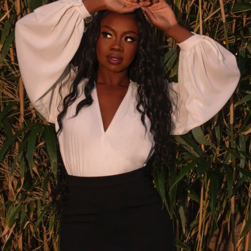 Georgette Wrap Top In Ivory 18 Georgette Wrap Top In Ivory -Elegant Ladies Wear Wrap Top Ivory 4