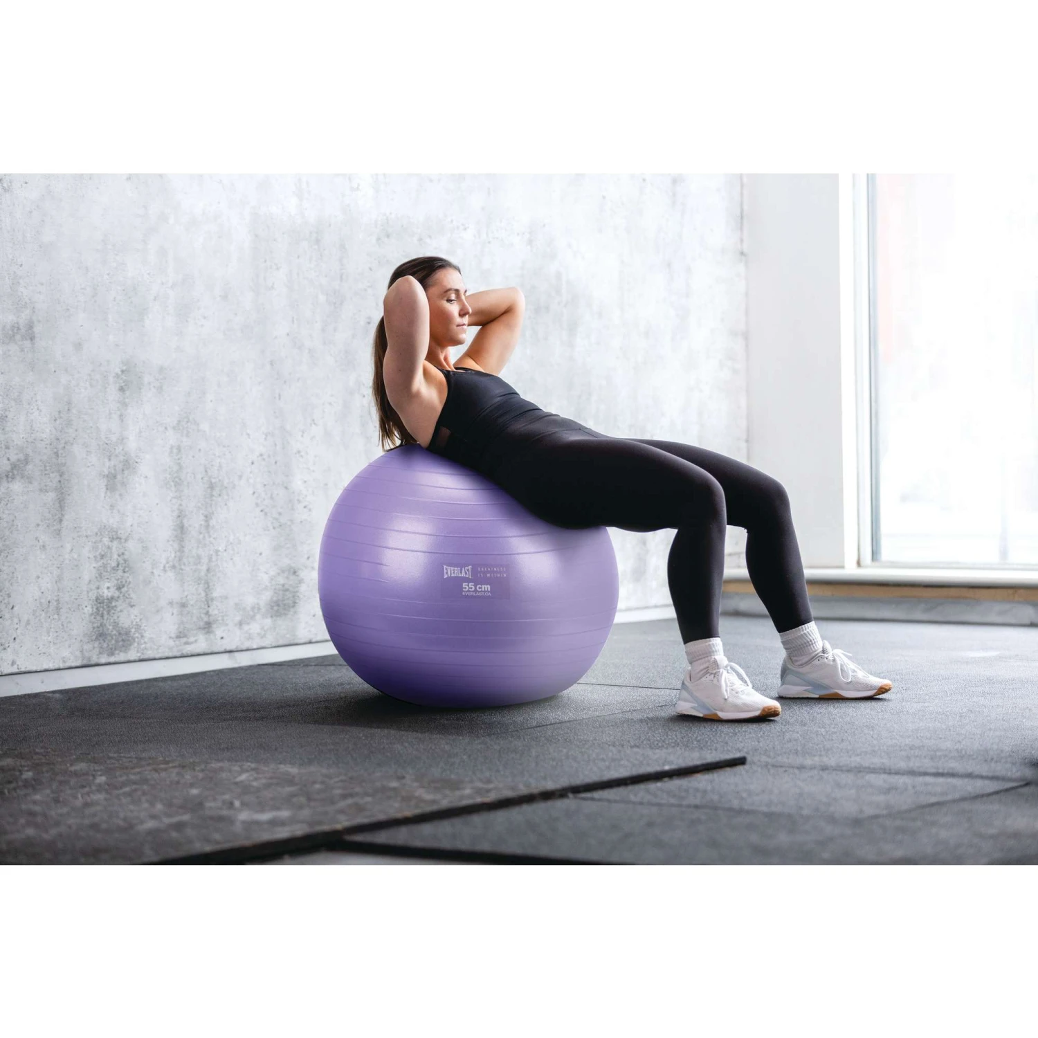 Everlast 55cm Anti-Burst Stability Ball W/3LB Sand Weight 5 Everlast 55cm Anti-Burst Stability Ball W/3LB Sand Weight - Image 3