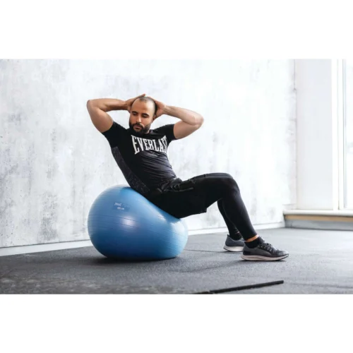 Everlast 65cm Anti-Burst Stability Ball W/3LB Sand Weight -Elegant Ladies Wear everlast 65cm anti burst stability ball w 3lb sand weight blue ET4118BL 04