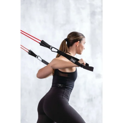 Everlast Body Weight Suspension Trainer With 4 - 8LB Resistance Tubings 23 Everlast Body Weight Suspension Trainer With 4 - 8LB Resistance Tubings -Elegant Ladies Wear everlast body weight suspension trainer with 4 8lb resistance tubings black red ET7542BK 17