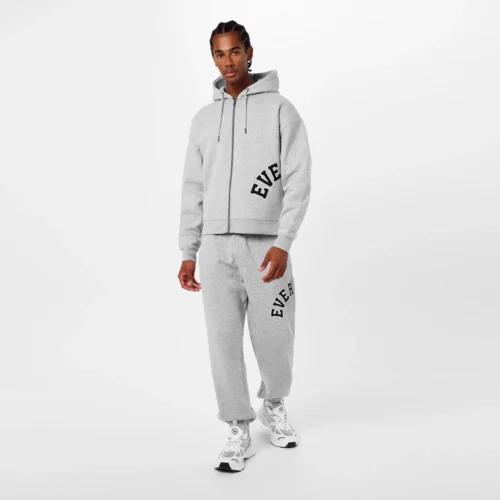 Everlast Collegiate Zip Up Hoodie -Elegant Ladies Wear everlast collegiate zip up hoodie grey P00003654GYLG 05