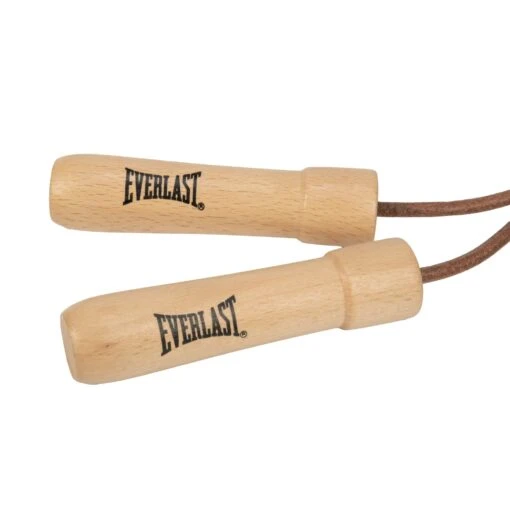 Everlast Leather Jump Rope With Wooden Handles -Elegant Ladies Wear everlast leather jump rope with wooden handles brown ET2445TN 03