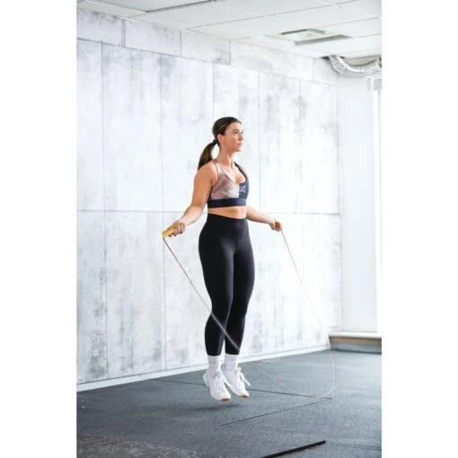 Everlast Leather Jump Rope With Wooden Handles -Elegant Ladies Wear everlast leather jump rope with wooden handles brown ET2445TN 08