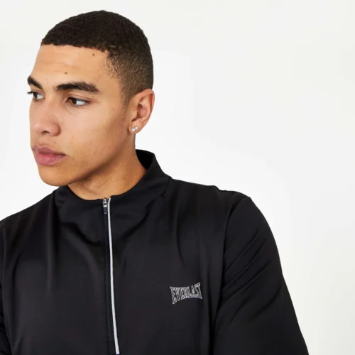 Everlast Men's Half Zip Long Sleeve Shirt -Elegant Ladies Wear everlast men s half zip long sleeve shirt black P00002888.XXL .BK 03