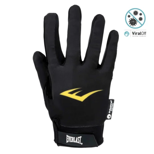 Everlast Full Finger Workout Gloves With Polygiene ViralOff (Black)