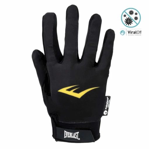 Everlast Full Finger Workout Gloves With Polygiene ViralOff (Black)