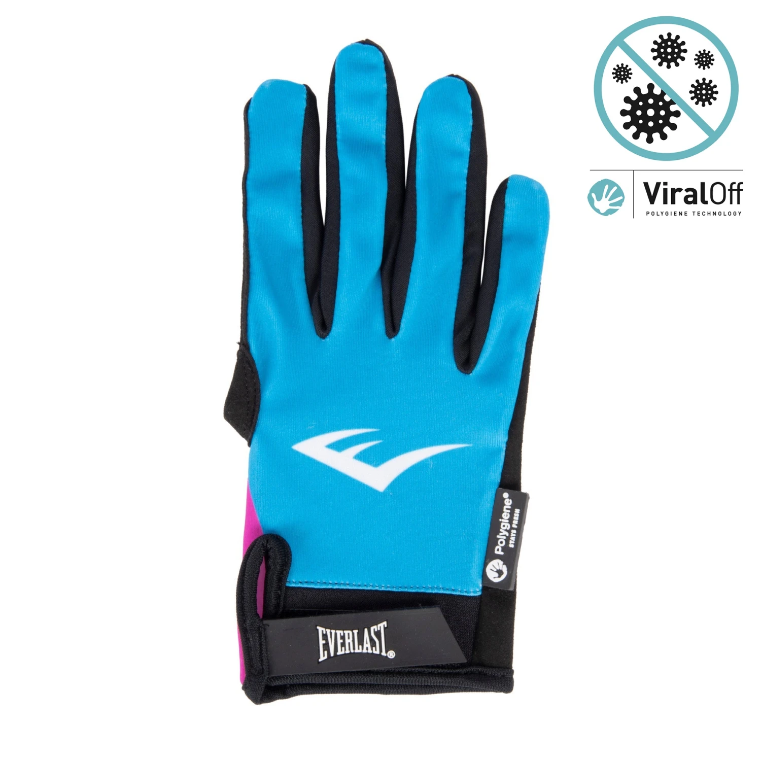 Everlast Full Finger Workout Gloves With Polygiene ViralOff (Blue & Pink) 5 Everlast Full Finger Workout Gloves With Polygiene ViralOff (Blue & Pink) - Image 3